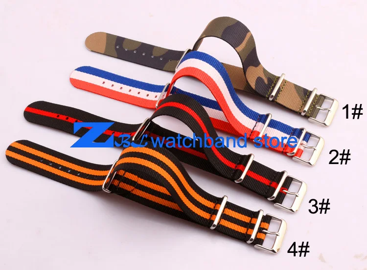 Нейлоновый ремешок для часов со стальной пряжкой. Водонепроницаемые ремешки