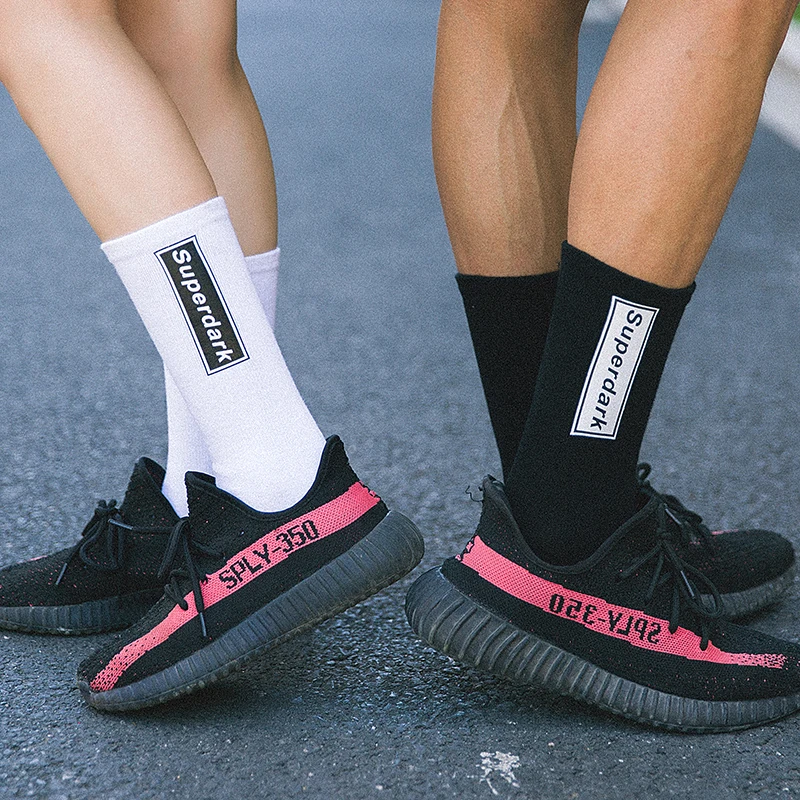 Harajuku Hop Hip Tide Брендовые мужские носки 100 хлопок короткие для движения белые Calcetines