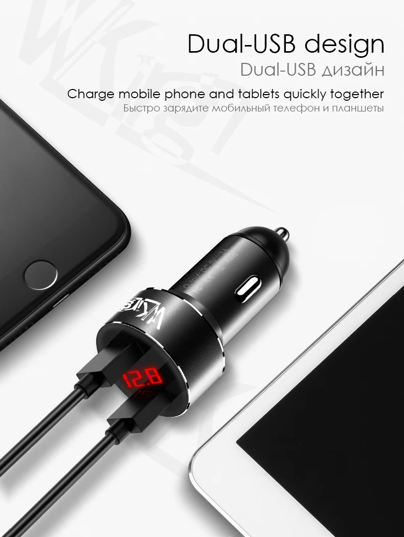 VVKing двойной зарядное устройство USB 5 V 3.0A Max для huawei Xiaomi samsung iPhone X 8 Plus телефон планшет автомобильный адаптер dvr USB металлическое зарядное устройство