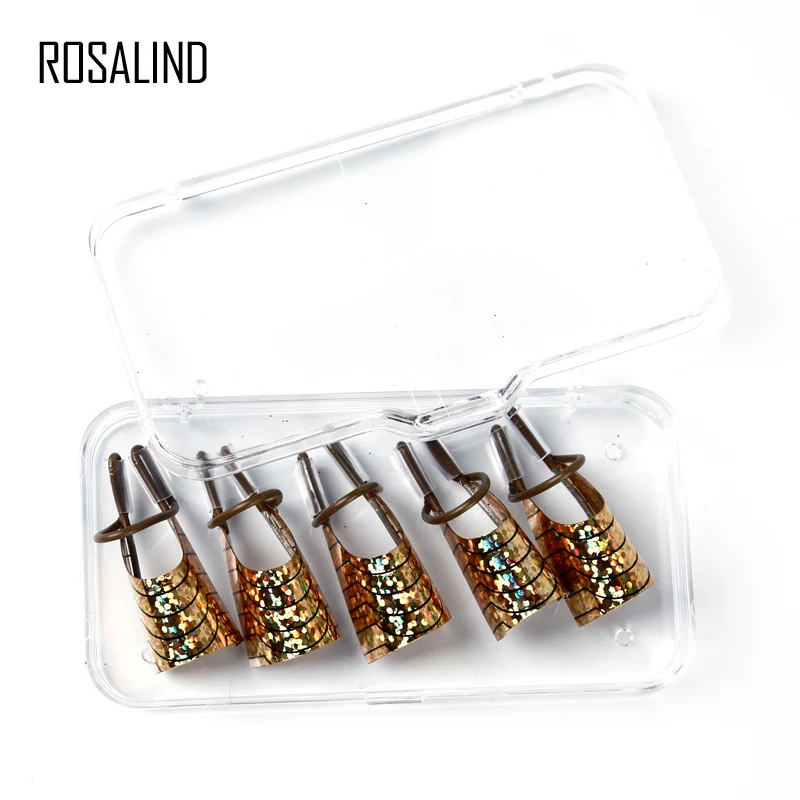 ROSALIND 5 шт/кор. многоразовые алюминиевые направляющие формы для ухода за ногтями