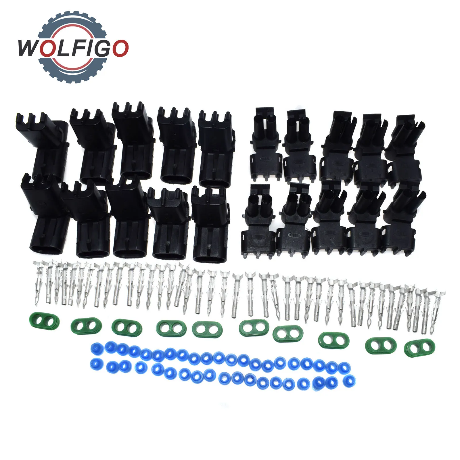 WOLFIGO набор 2 Pin 12010973 12015792 Женский Мужской Погодный пакет Электрический провод 5