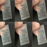 stock 2 5x4 5cm 500pcslot cleartransparent frosted washablecare print labeltag for garment clothesshoesbagsskirtjeans