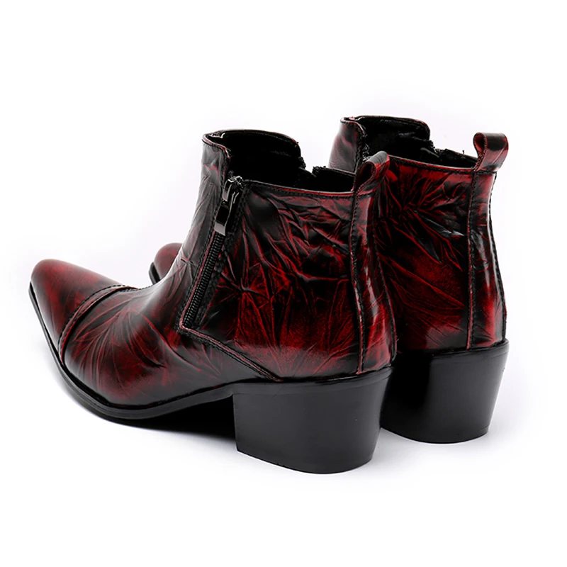 Мужские ковбойские ботинки ручной работы с заостренным носком на высоком