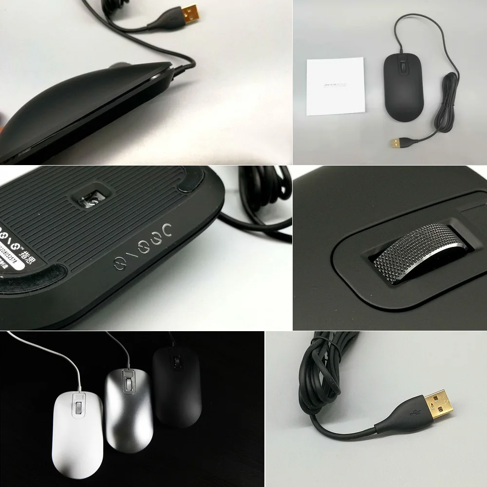 Xiaomi Jessis Идентификация отпечатков пальцев мышь USB интерфейс для Windows 8,1 поверхность ноутбука Настольный компьютер офис проводная мышь