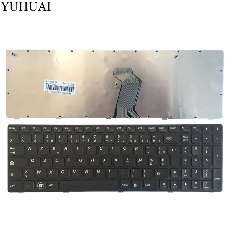 Новая Французская клавиатура для ноутбука LENOVO Ideapad G560 G560A G565 G560L Черная |