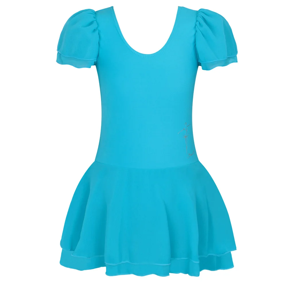 BAOHULU Girls Short Sleeve Ballet Dress Leotard Child Dance Costume Tutu for 3 4 6 8 10 12 14 Years Kids Dancewear | Детская одежда и