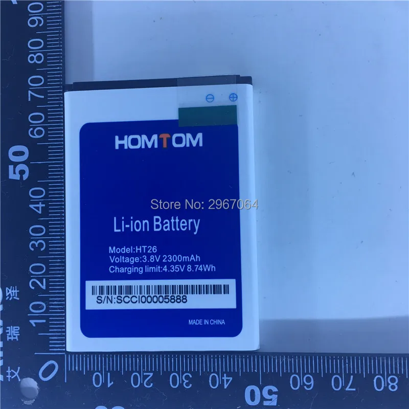100% Оригинальный аккумулятор для HOMTOM HT26 батарея 2300 mAh мобильного телефона
