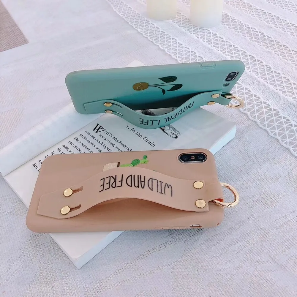 Наши предложения карамельный ТПУ наручный ремешок чехол для телефона iphone XS MAX XR X 8