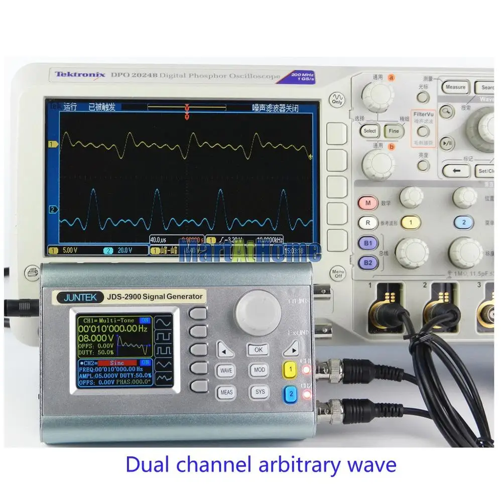 Цифровой двухканальный DDS генератор сигналов функция произвольной формы 15 МГц
