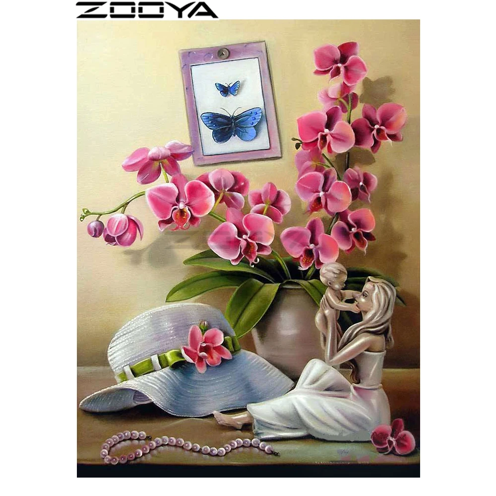 

ZOOYA DIY 5D Diamond Painting All Stickers Diamond Embroidery Mosaic Flower Pearl Hat Mother And Child Home Decoration Gift R849