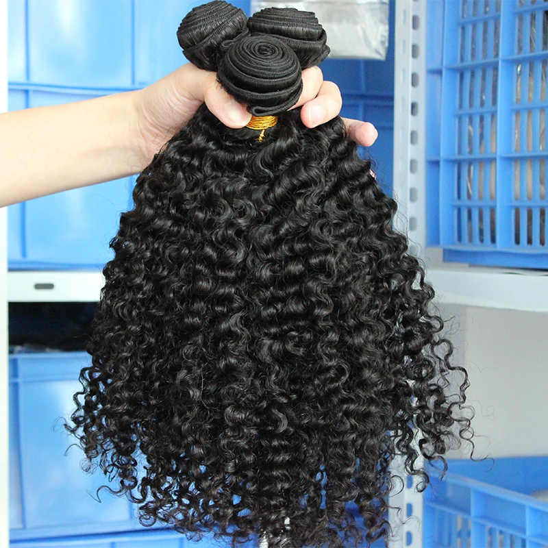 2 Pcs 8inches 3B 3C Kinky Curly Human Hair Weave Bundles Brazilian Virgin Natural Weaves Rosa Queen Products |