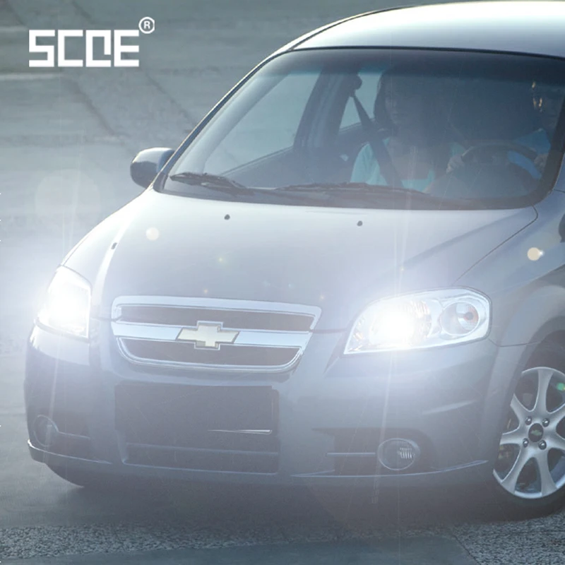 Для Chevrolet Aveo Cruze Kalos Lanos Matiz Orlando SCOE 2 шт. супер галогенная лампа дальнего света