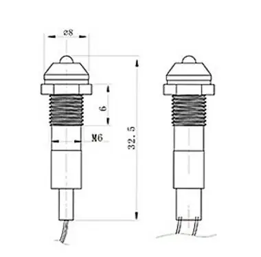 FILN FL1M 6SW 1 6 мм красный желтый синий зеленый белый 12 В 220 24 светодиодный