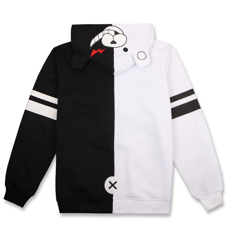 Adult Unisex danganronpa cosplay costume monokuma Cartoon Anime Hoodies Sweatshirt Fleece Woman Man Pluz Size coat Jacket |