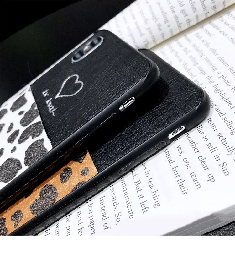 Роскошный чехол из искусственной кожи с леопардовым принтом для Iphone Xs Max Xr Мягкий