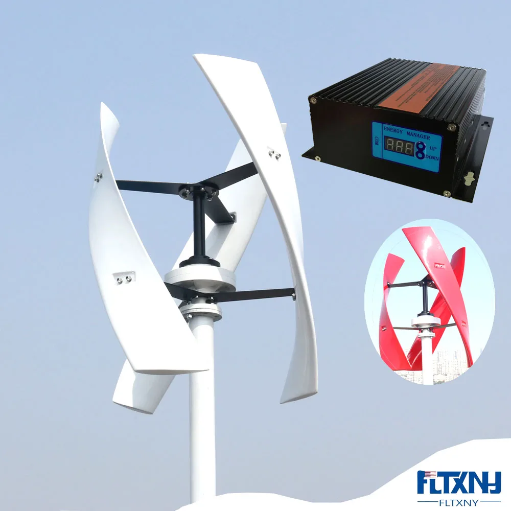 FLTXNY FX 600w Vertical Wind Turbine Generator 3 Blades 12v 24v 48v 1.5m Start Up 250RPM No Noise For Home Use | Обустройство дома