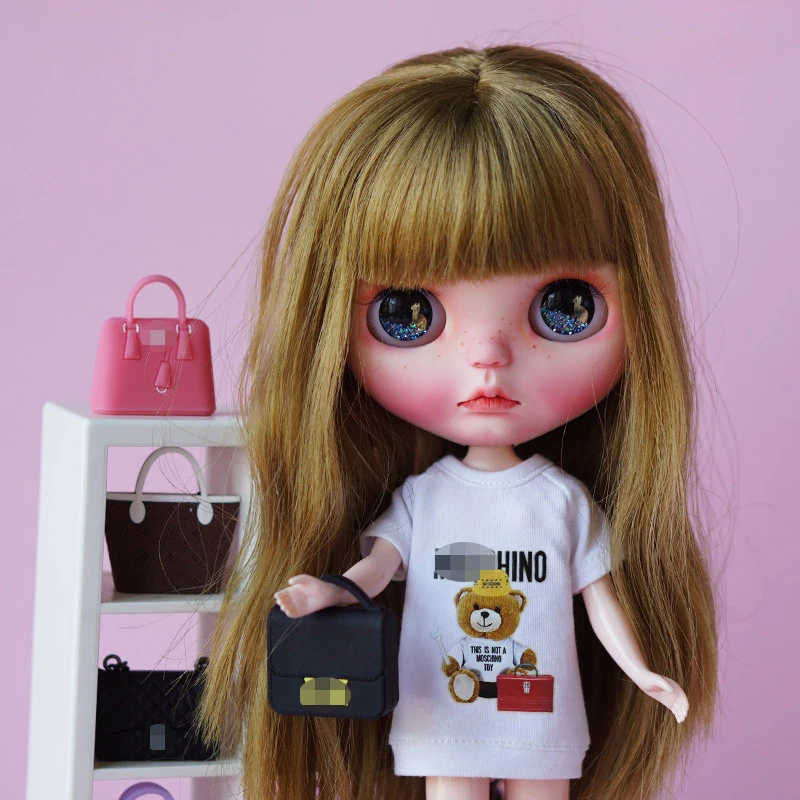 1 шт. 13 стиль 1/6 blyth куклы сумки модные милые улыбающиеся сумки для Blyth, OB11, Pullip, BJD, куклы-Барби аксессуары