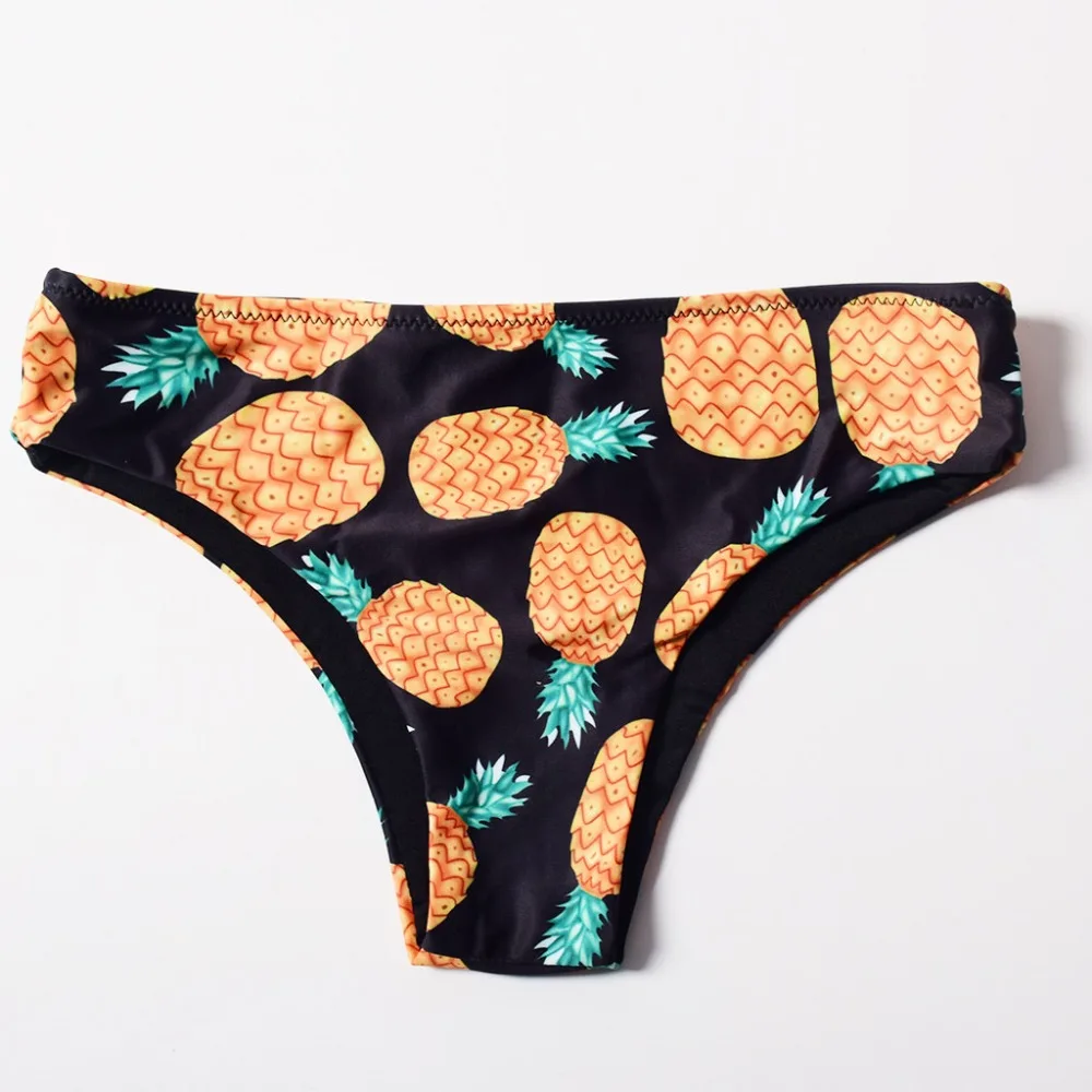 Женский купальник бикини с пуш апом и подбивкой через шею на шнуровке принтом