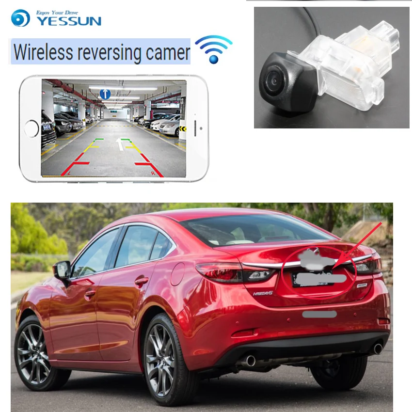 Новая Автомобильная беспроводная камера заднего вида YESSUN для Mazda 6 mazda6 ATENZA 2013 ~ 2018