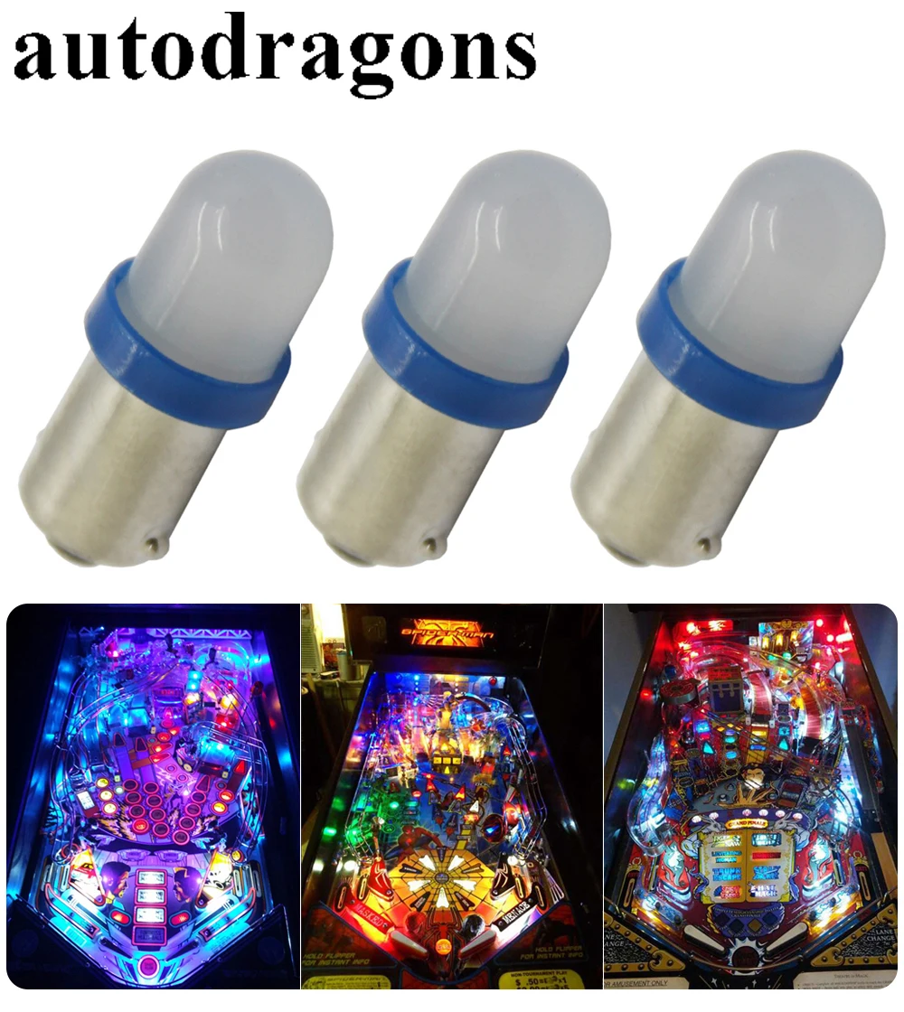 Autodragons 100 шт пинбол светодиодные лампы Мороз 44 6 3 V для машины синий|pinball led|led pinballled