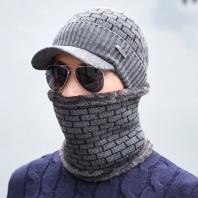 2018 зимние шапки Skullies Beanies бини для мужчин и женщин шерстяной шарф Балаклава маска