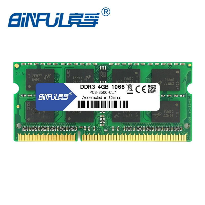 Оперативная память BINFUL DDR3 4 Гб 1066 МГц SODIMM для ноутбука 1 5 В 204pin | Компьютеры и офис
