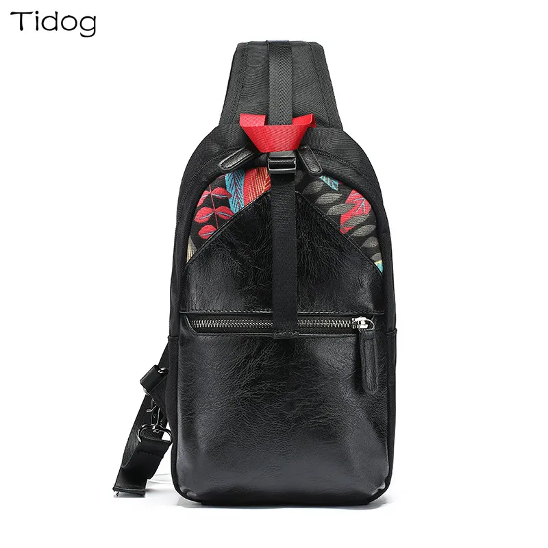 

Tidog New leaf printed casual fashion chest bag