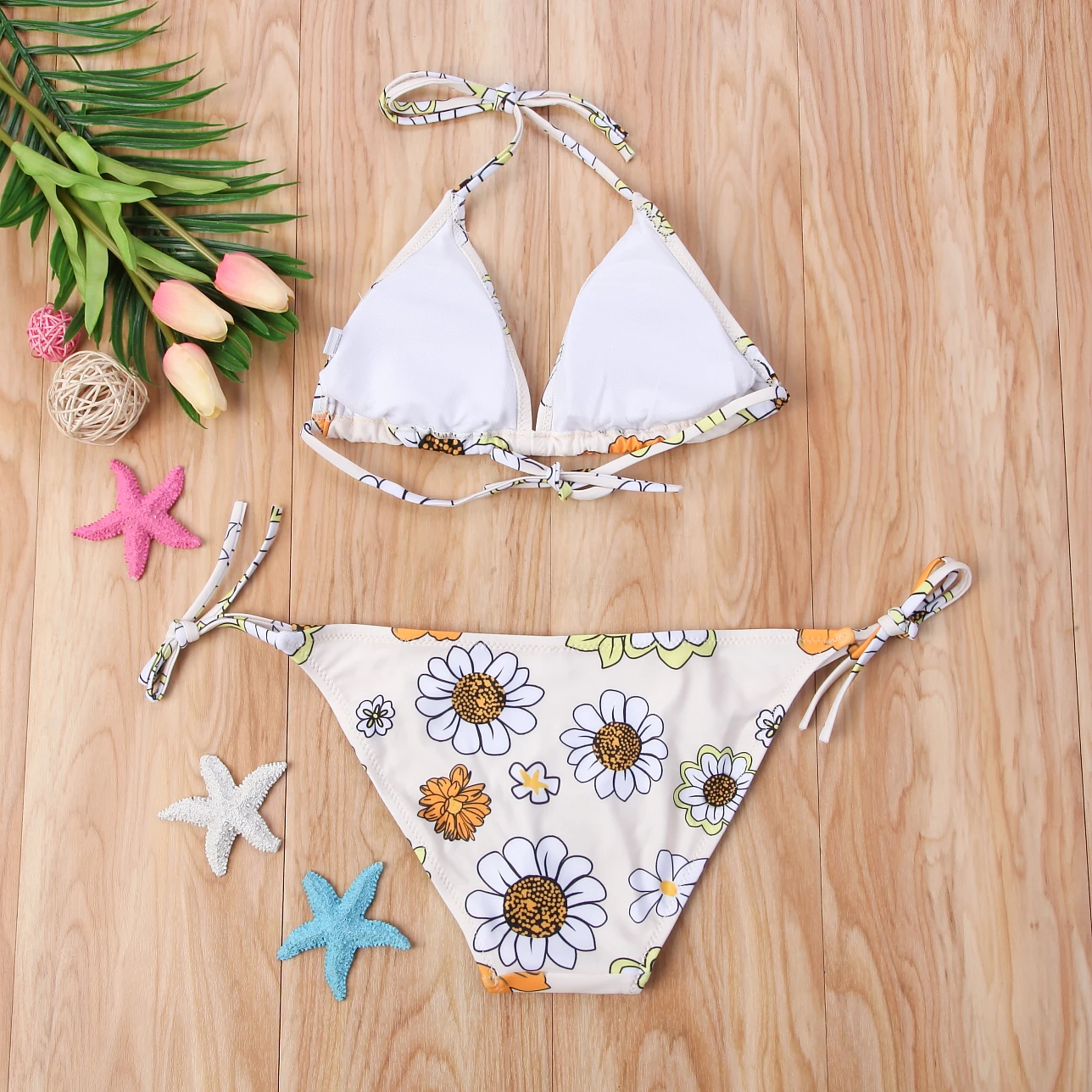 Sexy Women Bikini Set 2018 New Floral Print Ladies Two Pieces Push Up Padded Bra Bandage Swimsuit Triangle Beach Wear | Женская одежда