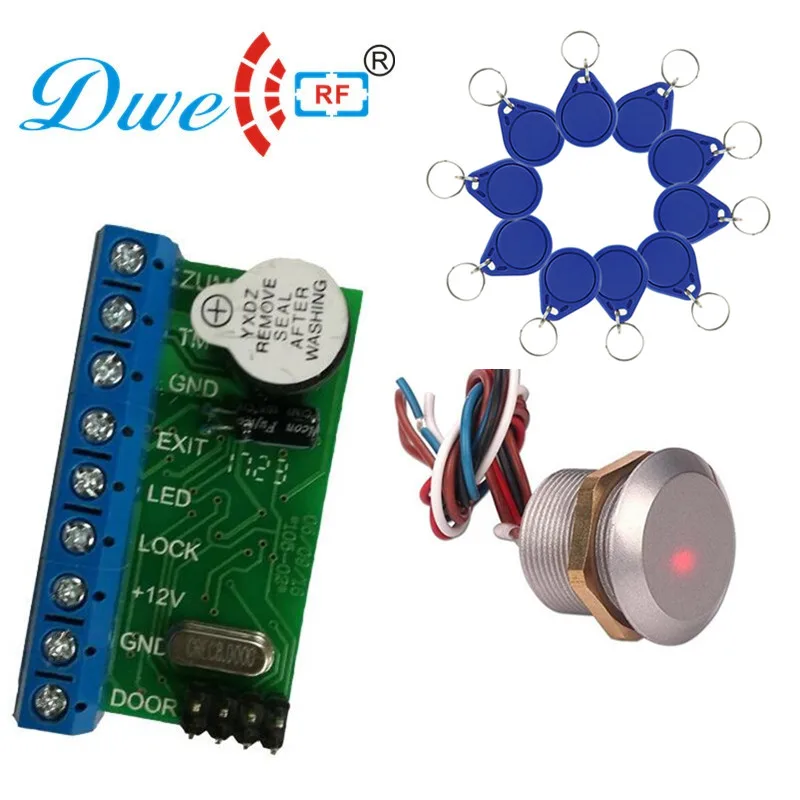 controller reader 125 кГц wiegand 26 мини rfid считыватель контроль доступа Мини Автономный rfid контроллер 10 шт. tk4100 rfid метки - Цвет: controller reader