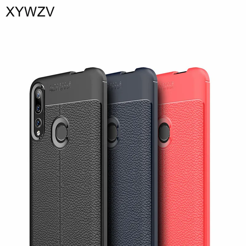 Для Huawei P Smart Z чехол Роскошный PU кожаный резиновый мягкий силиконовый для