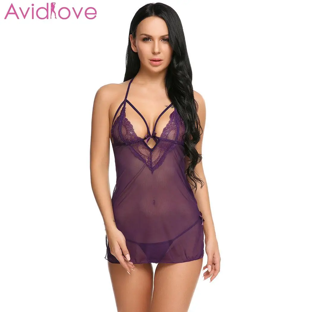 Avidlove женское сексуальное нижнее белье Эротические костюмы Babydoll Лоскутная Ночная