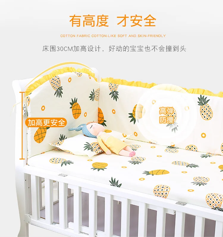 6pcs/Set Baby Bed Bumper set Baby Crib Protector Cot Around gift for newborn baby Girl Boy crib bedding set toddler bedding