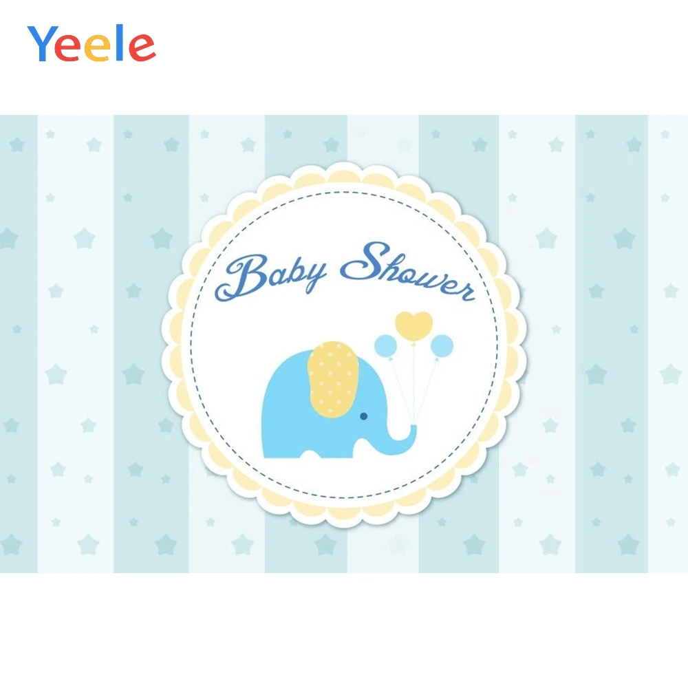 Yeele Baby Shower вечерние синие фотографии фон мультфильм слон новорожденный мальчик