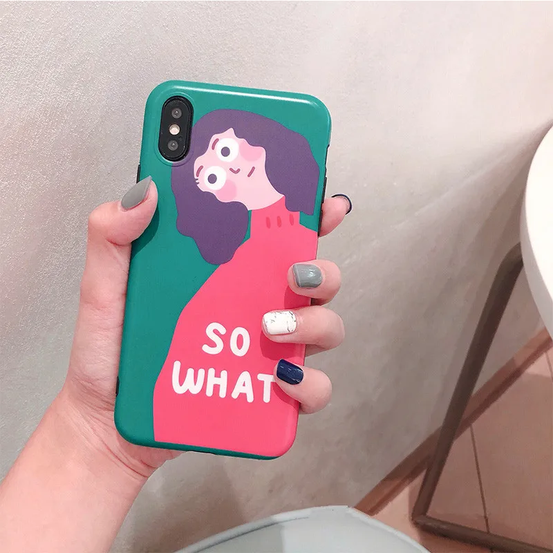 Милый корейский телефон с рисунком для девочек чехол iPhone 7 Puls 6 S 8 X XS Max XR чехлы