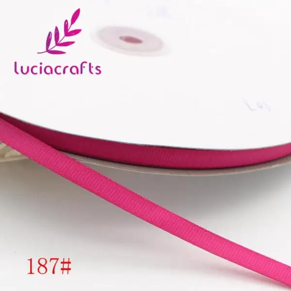 Lucia Crafts 1 Катушка/партия(100 ярдов) 6 мм многоцветные корсажные ленты для шитья, ленты для рукоделия, украшения для свадебной вечеринки U0202 - Цвет: color 187 Rose Red