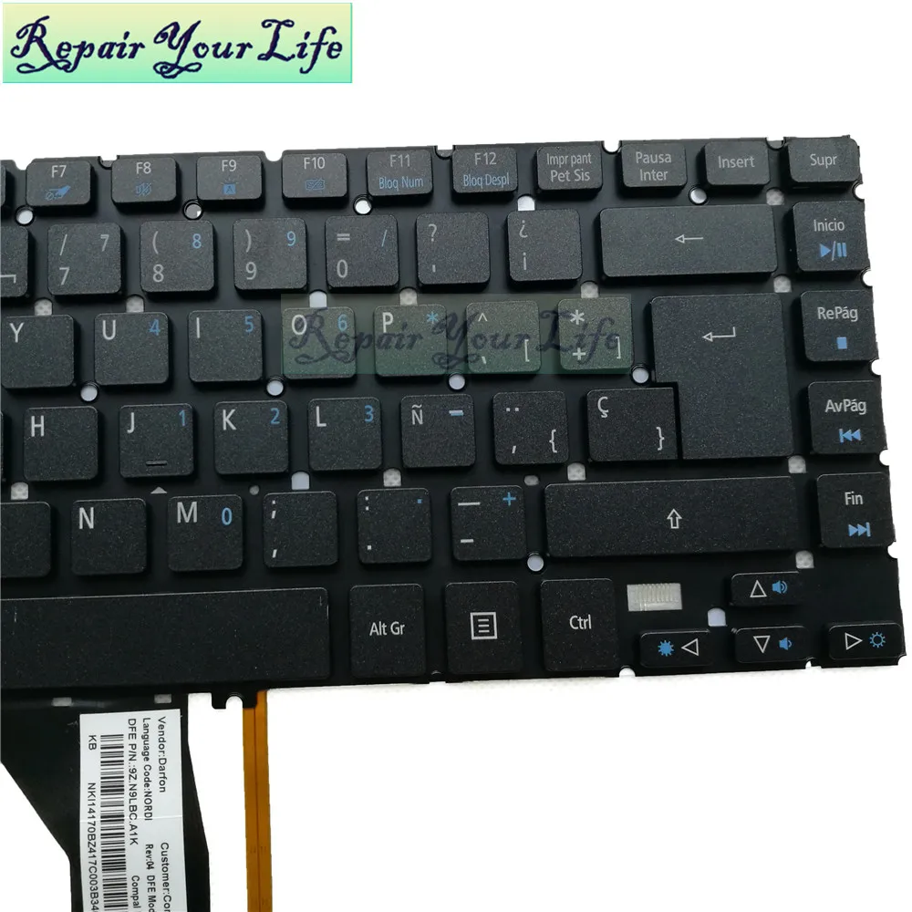 Клавиатура для ноутбуков Acer For Aspire клавиатура с подсветкой новая и оригинальная