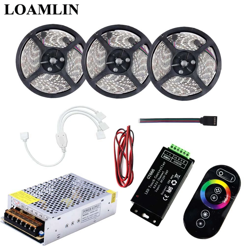 SMD2535/3528 RGB светодиодные гибкие полосы света с 18A RF беспроводной сенсорный