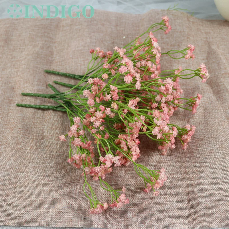 

INDIGO - Real Touch Pink Babysbreath - (5pcs/lot) Gypsophila Decorative Artificial Flower Wedding Party Event Free Shipping