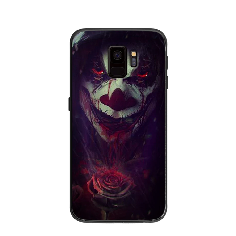 Pennywise клоун мягкий чехол для телефона samsung Galaxy S6 S7 S8 S9 S10e Plus Note 8 9 черный