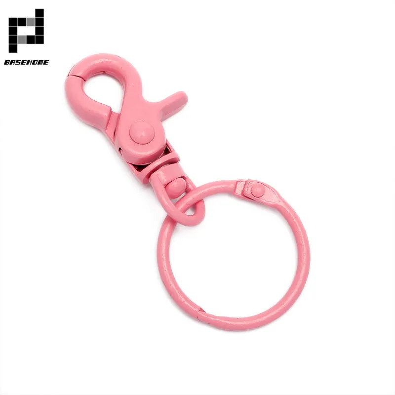pink BASEHOME, 2 шт./лот, 15 цветов, брелоки, застежки-крючки, Брелоки для ключей, брелоки для DIY, брелоки, помпоны, брелоки, ювелирные изделия - Цвет: pink