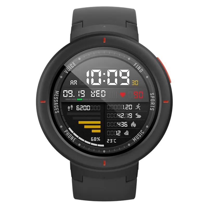 Grey Глобальная версия Huami Amazfit Verge смарт-телефон часы с сделать/ответить на звонок IP68 AMOLED сенсорный экран Bluetooth/WiFi для мужчин/женщин - Цвет: Grey