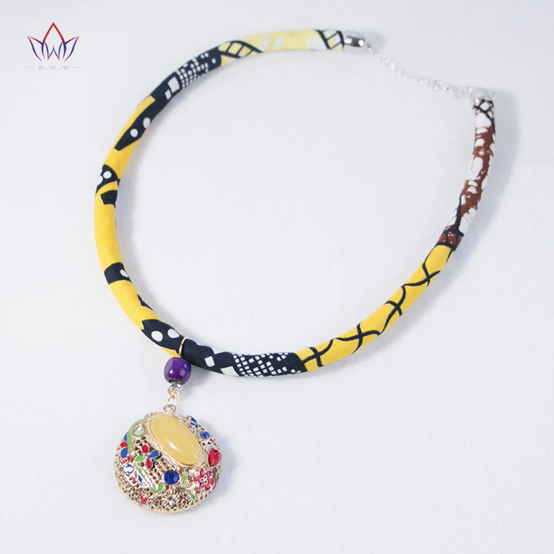 Африканская веревка подвеска колье ручной работы ожерелье ткань Анкара Кенте
