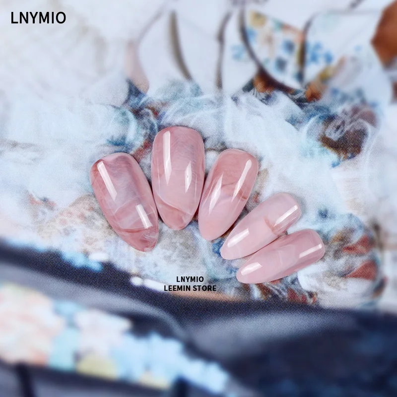 Мрамор накладные ногти нажмите на искусственном Поддельные Гвозди полное