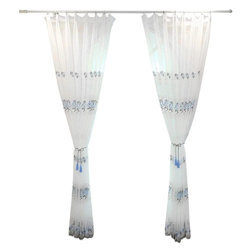 Современные тюлевые шторы с вышивкой на окна для спальни кухни гостиной