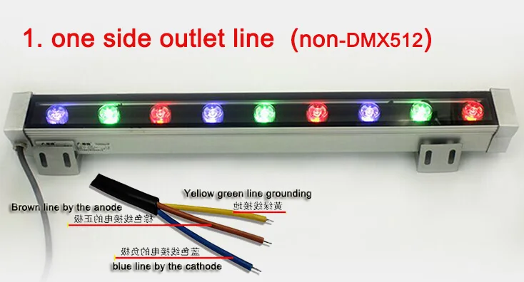 10 шт./lotfedexdhl красного, зеленого и синего цвета DMX512 36 втт RGB светодиодный настенный светильник с новой уникальной технологией рассеивания пейзаж светодиодный фонарь на открытом воздухе линий светодиодный здание лампа