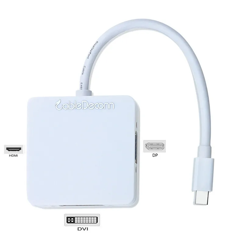 Мини дисплейный Порт Thunderbolt к HDMI DVI преобразователь дисплейного порта Кабель