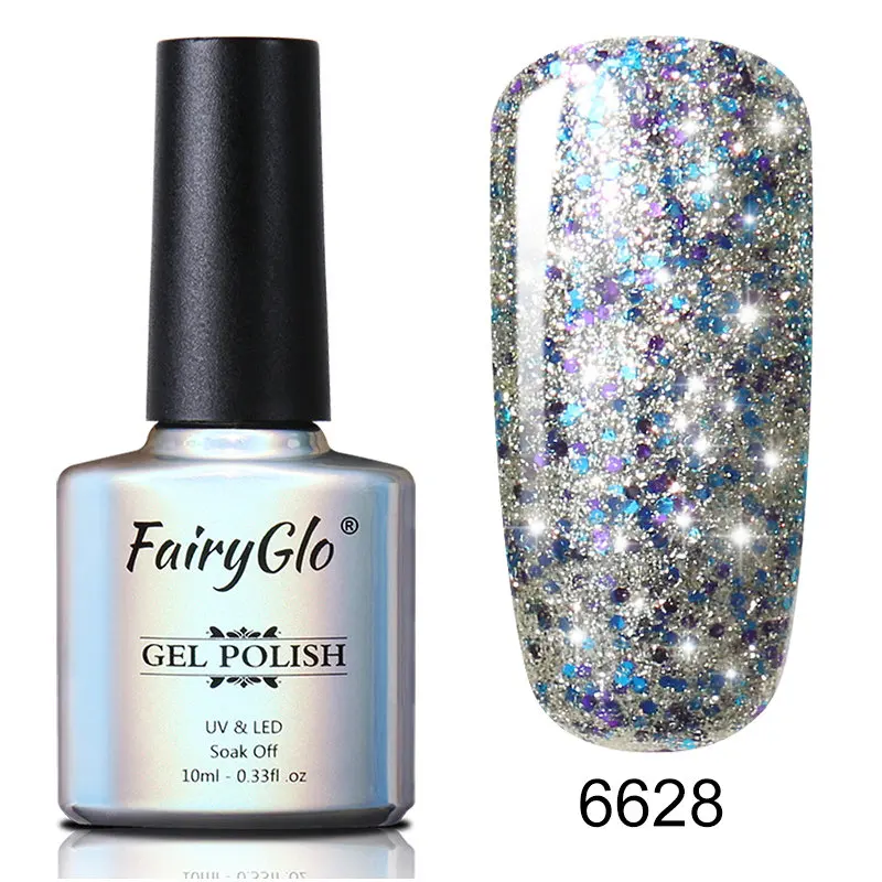 6628 Блестящий Гель-лак для ногтей FairyGlo, штамповка, лак для ногтей, 10 мл, звездная позолота, Vernis a Ongle, лак для ногтей Nagellak Lucky, Гель-лак - Цвет: 6628