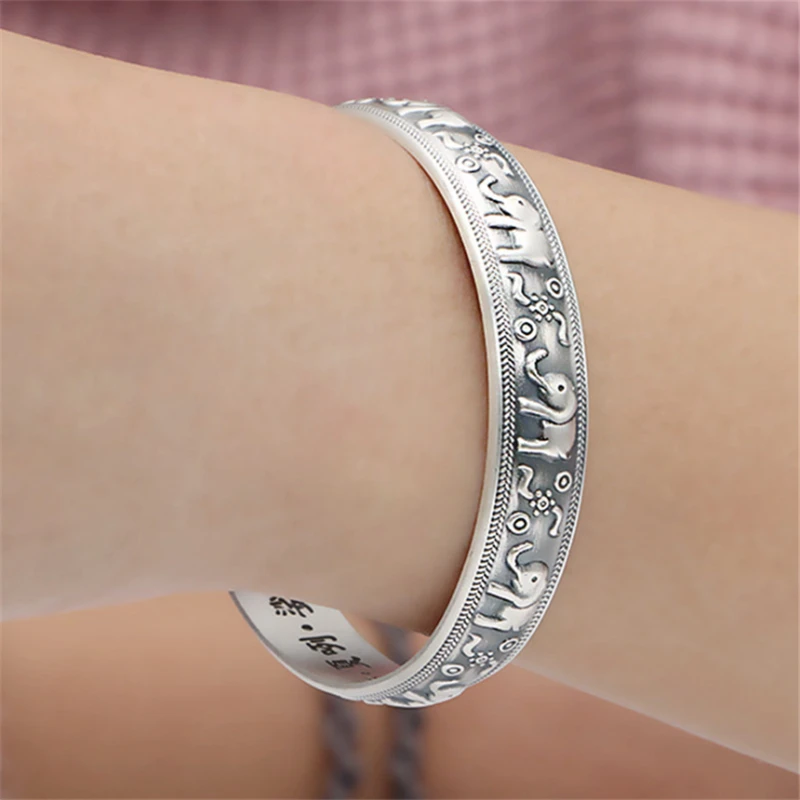 925 Щепка животных Слон буддизм браслеты для женщин люксовый бренд индийская