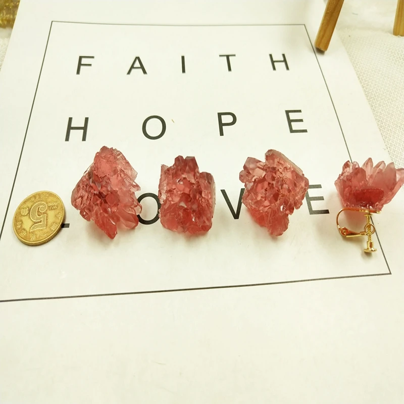 IGU преувеличенные красные серьги из полимеров женские большие японские