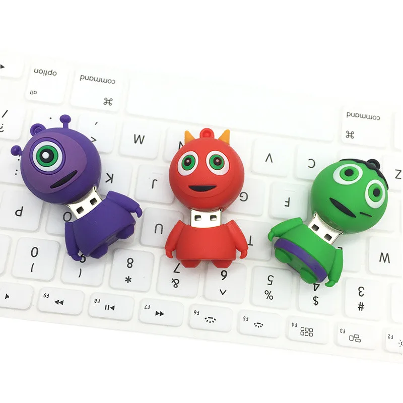 cartoon Alien usb flash drive 32gb pendrive 16GB pen drive 128gb 8GB 4GB usb memory stick 64gb cute fun Christmas/Halloween/Gift